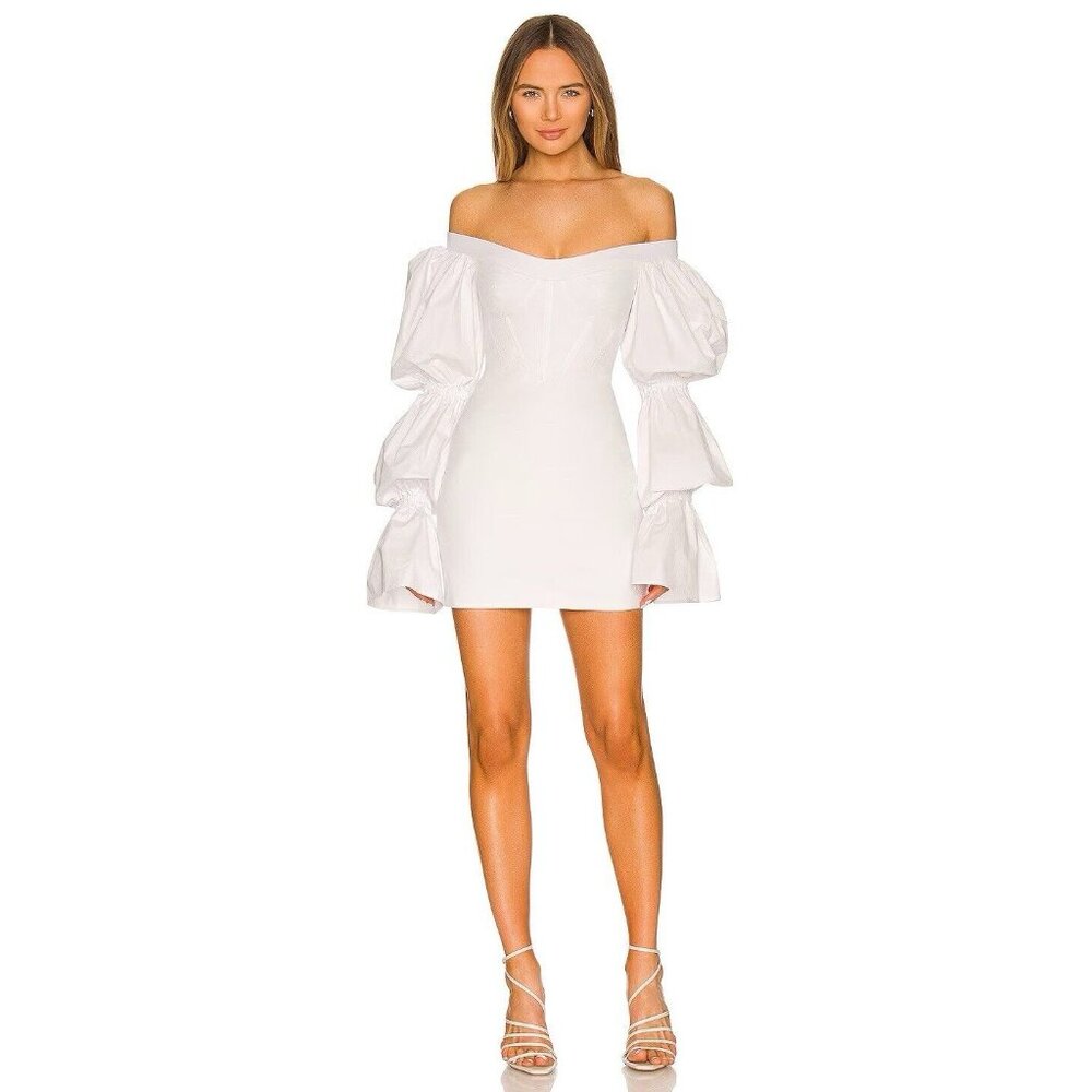 Natalie Rolt Kenzy Mini Dress White Linen